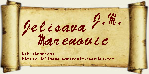 Jelisava Marenović vizit kartica